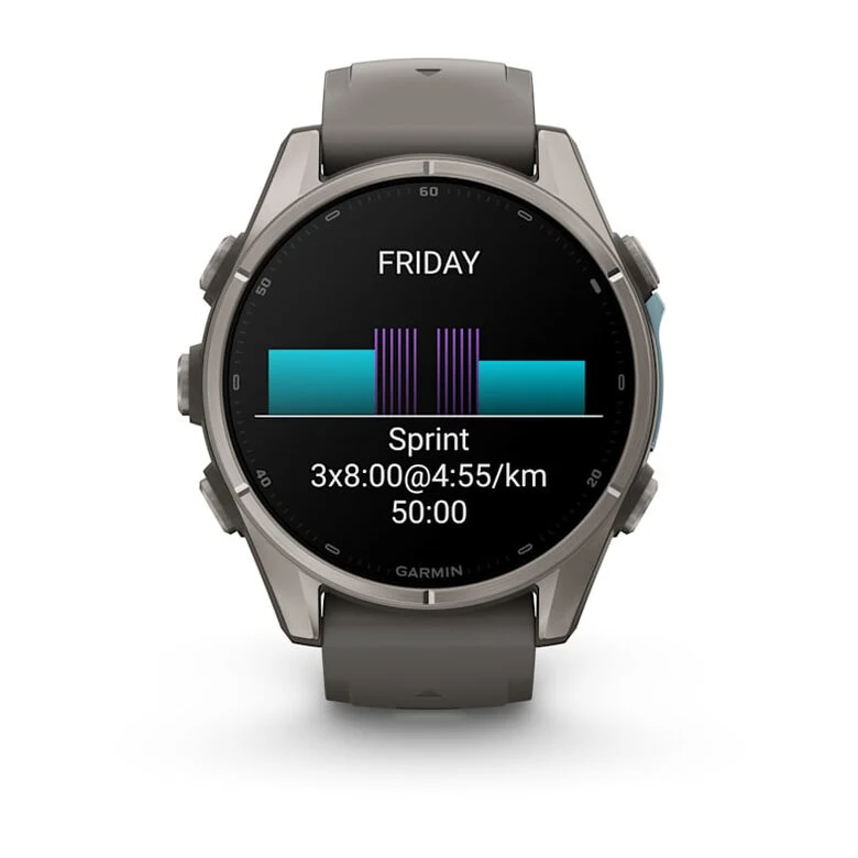Garmin fēnix 9 3,3 cm (1.3") AMOLED 43 mm Digitale 416 x 416 Pixel Touch screen Titanio Wi-Fi GPS (satellitare)
