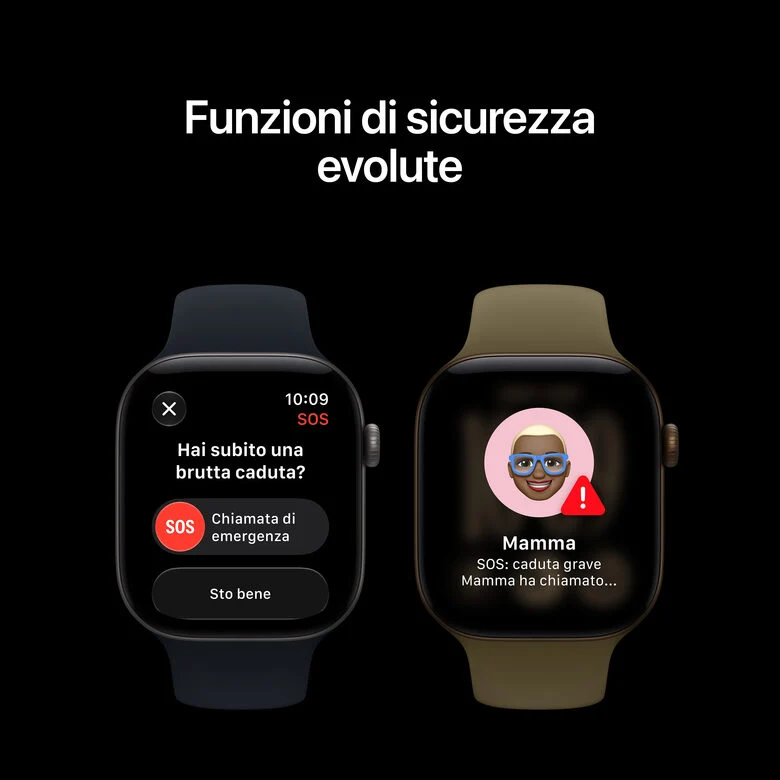 Apple Watch Series 12 GPS + Cellular, cassa 46 mm in alluminio grigio siderale con cinturino Sport blu marino - M/L