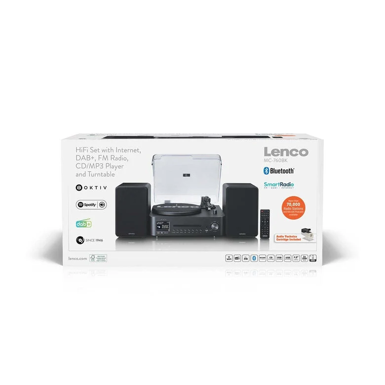 Lenco MC-760BK set audio da casa 60 W Nero
