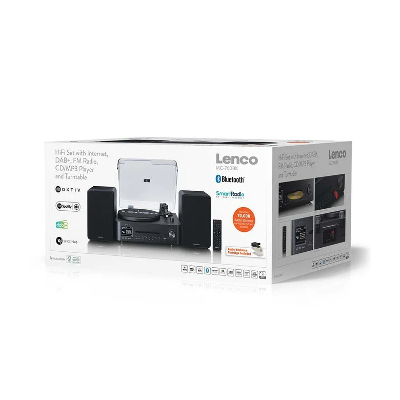 Lenco MC-760BK set audio da casa 60 W Nero