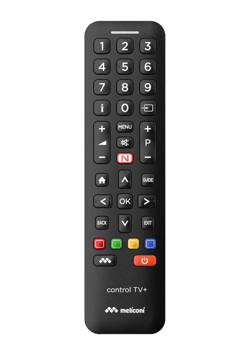 Meliconi Telecomando Universale Control TV+ New 808077 per TV Smart Home Netflix Nero
