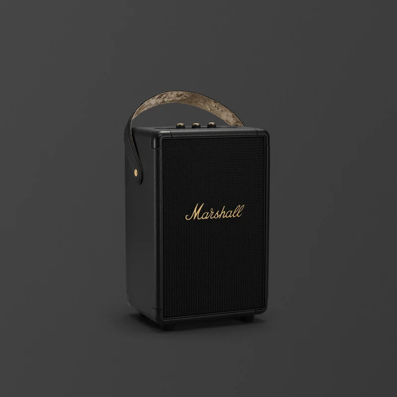 Marshall Speaker Bluetooth Portatile Tufton Black & Brass 80 W 20+ Ore IPX2