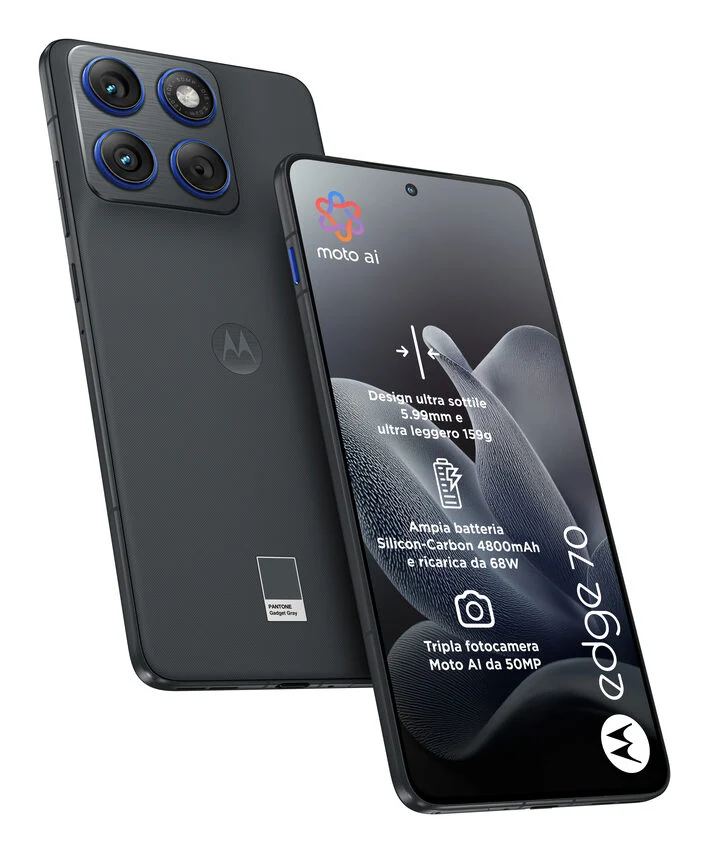 Motorola edge 70 17 cm (6.7") Doppia SIM Android 16.0 5G USB tipo-C 8 GB 256 GB 4800 mAh Grigio