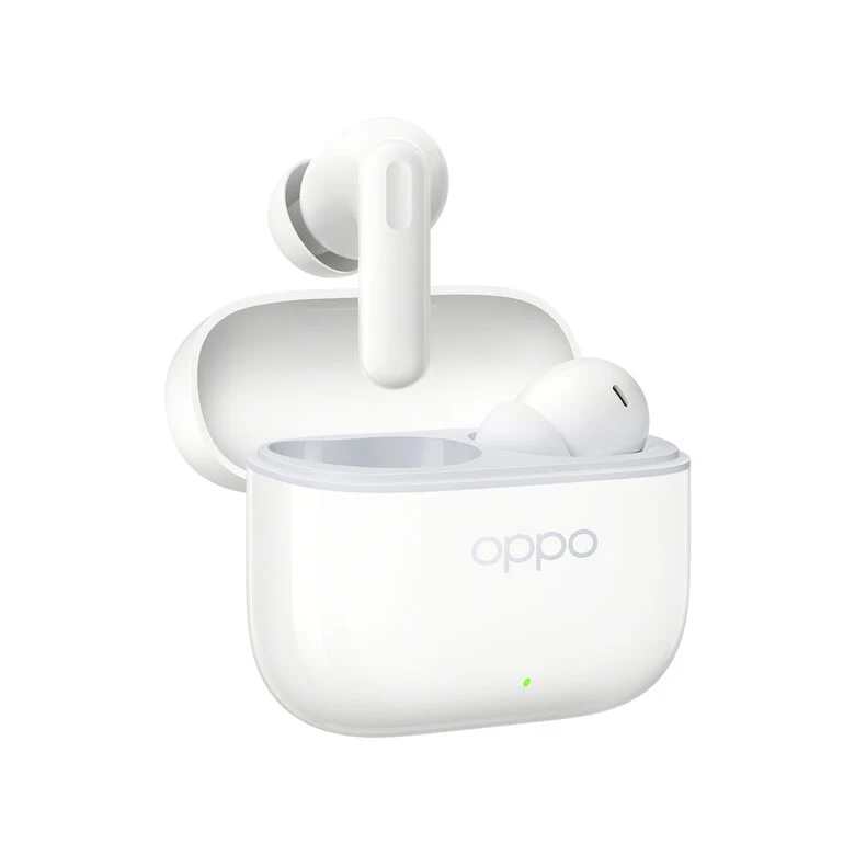 OPPO Enco Buds3 Pro Auricolari True Wireless, 54h di Autonomia, Driver Dinamico da 12.4mm, Bluetooth 5.4, Controlli Touch, Cancellazione del rumore passiva, Android e iOS, IP55, [Versione Italiana], Glaze White