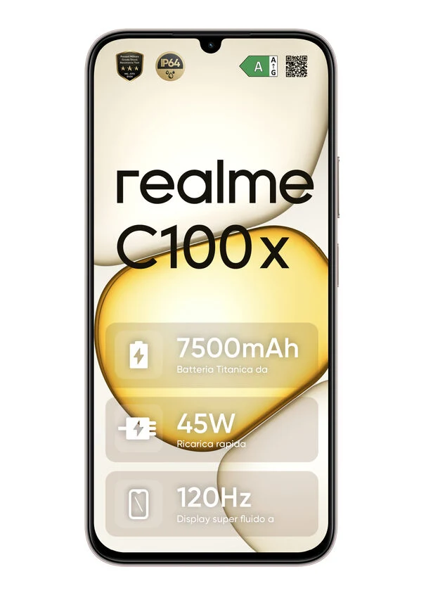 realme 631011008900 smartphone 17,3 cm (6.8") Android 16.0 4G USB tipo-C 4 GB 256 GB 7500 mAh Oro