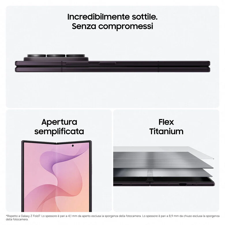 Samsung Galaxy Z Fold8 Ultra , 1TB, Graphite, Processore Potente, Batteria 5000 mAh, Multischermo, RAM 16GB, Camera 200 MP, Now Nudge, Assistente Foto