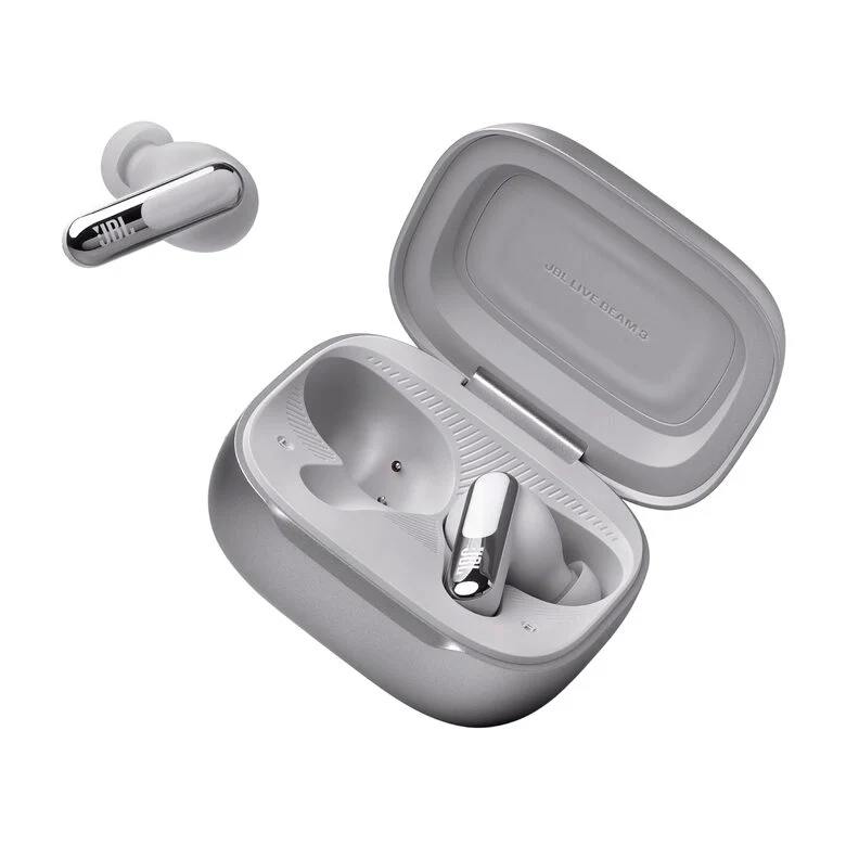 JBL Live Beam 3 Auricolare Wireless In-ear Chiamate/Musica/Sport/Tutti i giorni Bluetooth Argento