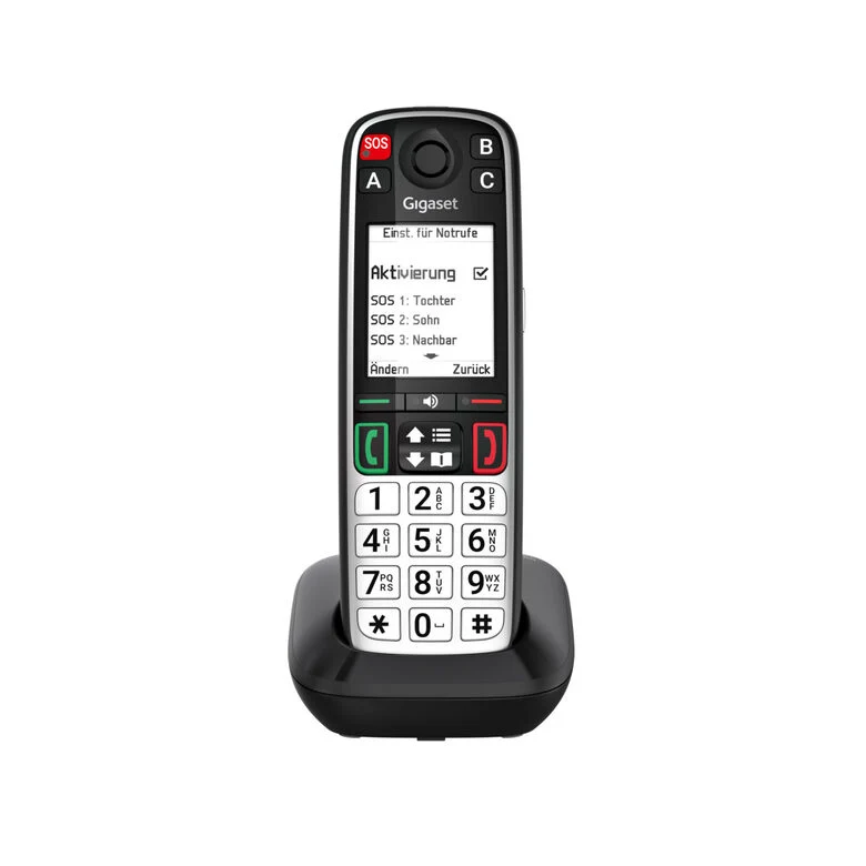 Gigaset EASY 500 Telefono analogico/DECT Identificatore di chiamata Nero, Argento