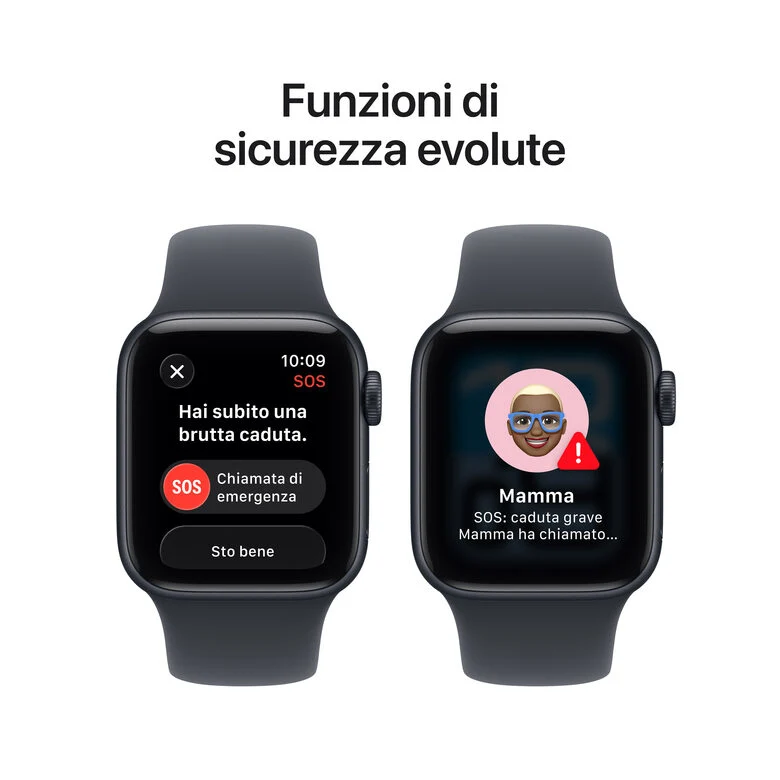 Apple Watch SE (3nd generation) SE 3 GPS + Cellular 40mm Cassa Alluminio Mezzanotte con Sport Band Mezzanotte - M/L