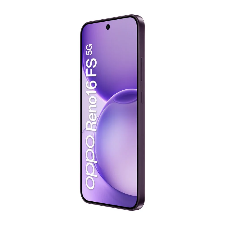 OPPO Reno16 FS 5G Smartphone Purple Black Box