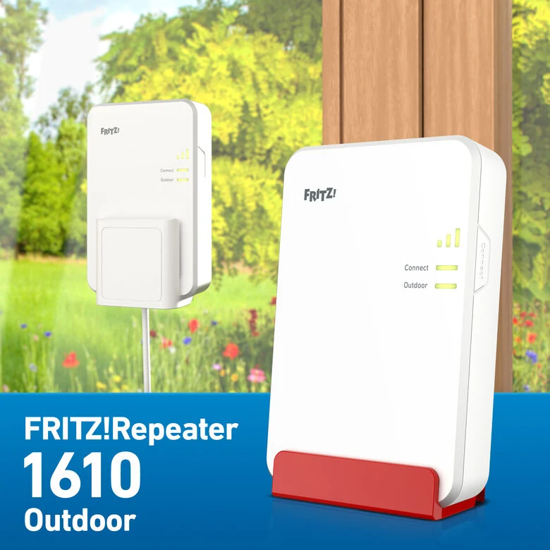 Repeater FRITZ! 1610 Outdoor Ripetitore di rete 3000 Mbit/s Bianco