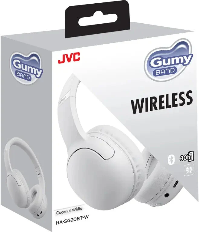 JVC HA-SG20BT Cuffie wireless Bluetooth GUMY, Coconut White