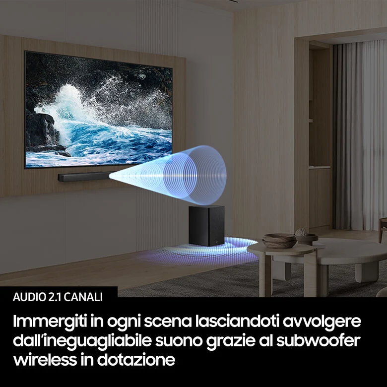 Samsung B-Series Soundbar HW-B450F/ZF, Audio 2.1 canali, Wireless Dolby 2ch, 2025