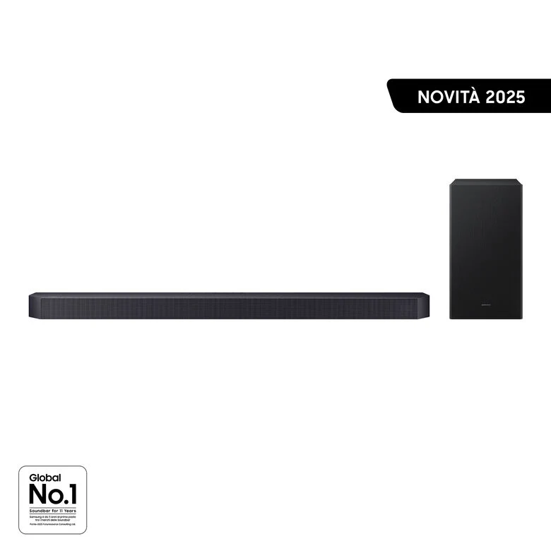 Samsung Q-series Soundbar HW-Q600F/ZF, Audio 3.1.2 canali , Wireless Dolby Atmos, 2025