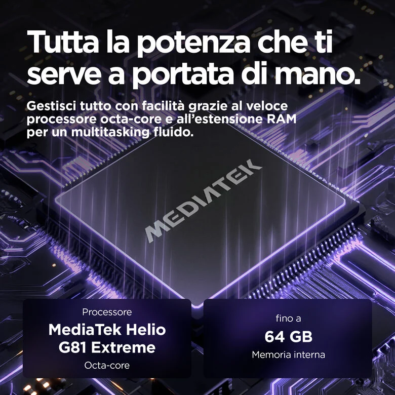 Motorola moto Smartphone e15 (2/64GB, Fotocamera da 32MP + sensore antisfarfallio, Display 6.67" HD+ 90Hz Corning® Gorilla® Glass 3, 5200mAh, MediaTek Helio G81 Extreme, Android 14 Go Editio