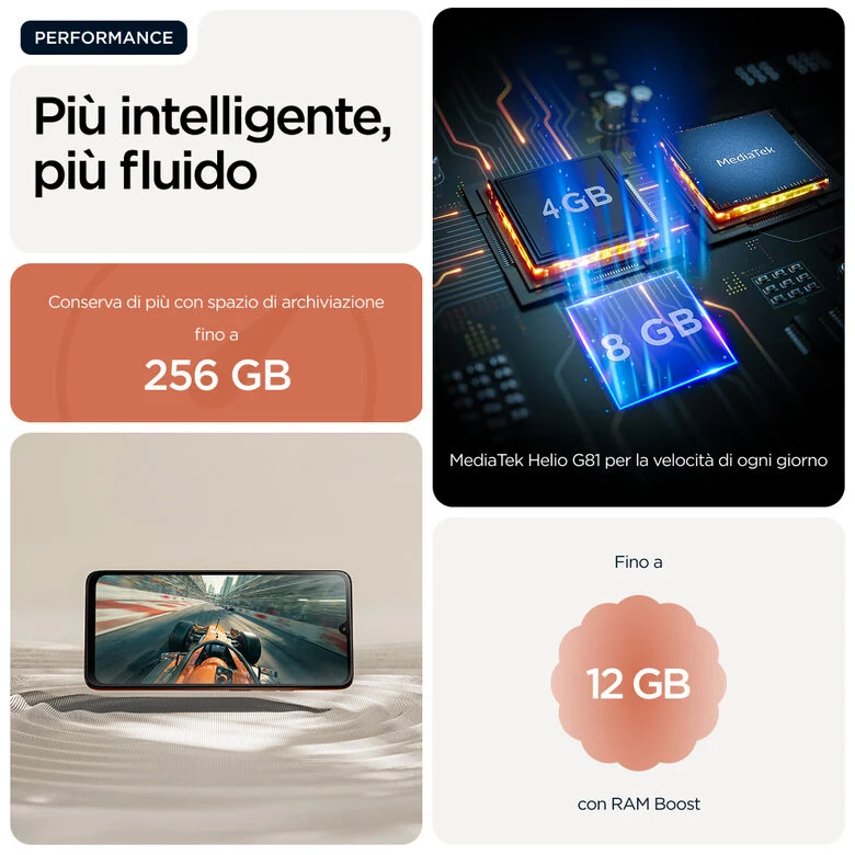 Motorola moto g06 17,5 cm (6.88") Doppia SIM Android 15 4G USB tipo-C 4 GB 256 GB 5200 mAh Arancione
