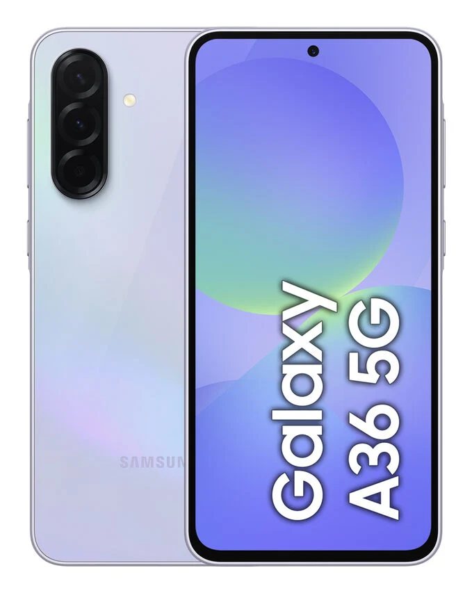 Samsung Galaxy A36 5G, Smartphone con Funzioni intelligenti, Display Super AMOLED 6.7”, 6GB RAM, 128GB, Camera 50MP, Batteria 5.000 mAh, IP67, Awesome Lavender