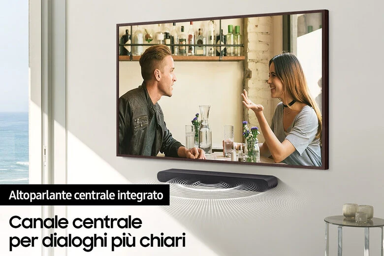 Samsung HW-S50B/ZF Soundbar canali 140W 2022, suono bilanciato e uniforme, music mode, tap sound