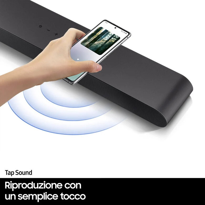 Samsung HW-S50B/ZF Soundbar canali 140W 2022, suono bilanciato e uniforme, music mode, tap sound