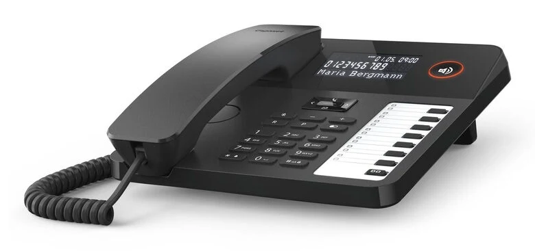 Gigaset telefono da tavolo o da parete con Filo Desk 600 Nero