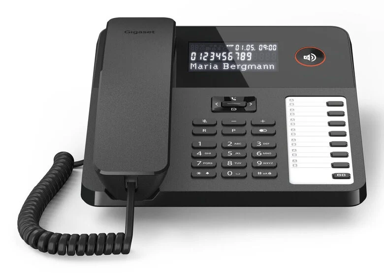 Gigaset telefono da tavolo o da parete con Filo Desk 600 Nero