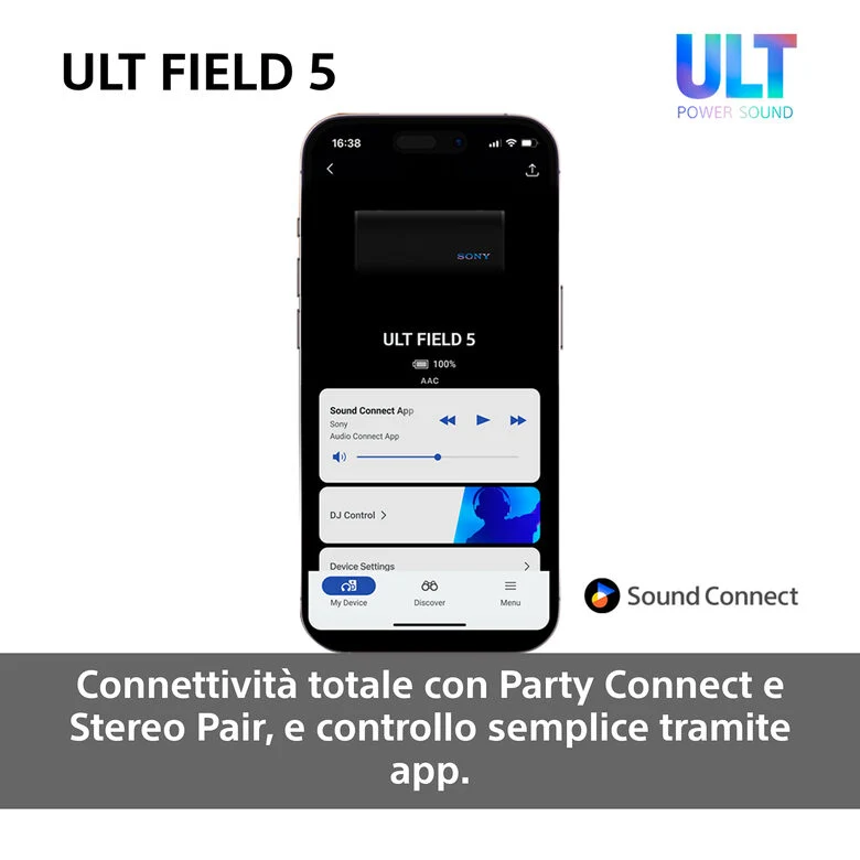 Sony Ult Field 5 Altoparlante portatile stereo Bianco