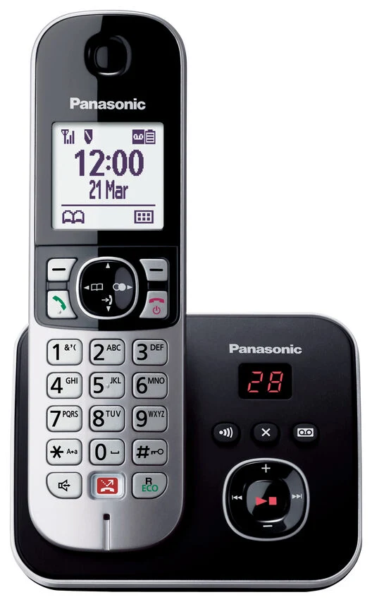 Panasonic KX-TG6861 Telefono Cordless DECT Identificatore di chiamata Nero, Grigio