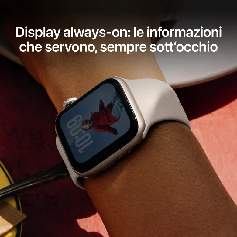 Apple Watch SE (3nd generation) SE 3 GPS 40mm Cassa Alluminio Galassia con Sport Band Galassia - S/M