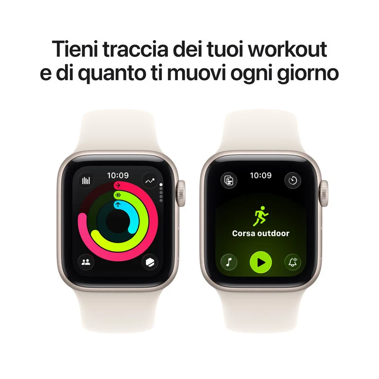 Apple Watch SE (3nd generation) SE 3 GPS + Cellular 40mm Cassa Alluminio Galassia con Sport Band Galassia - M/L