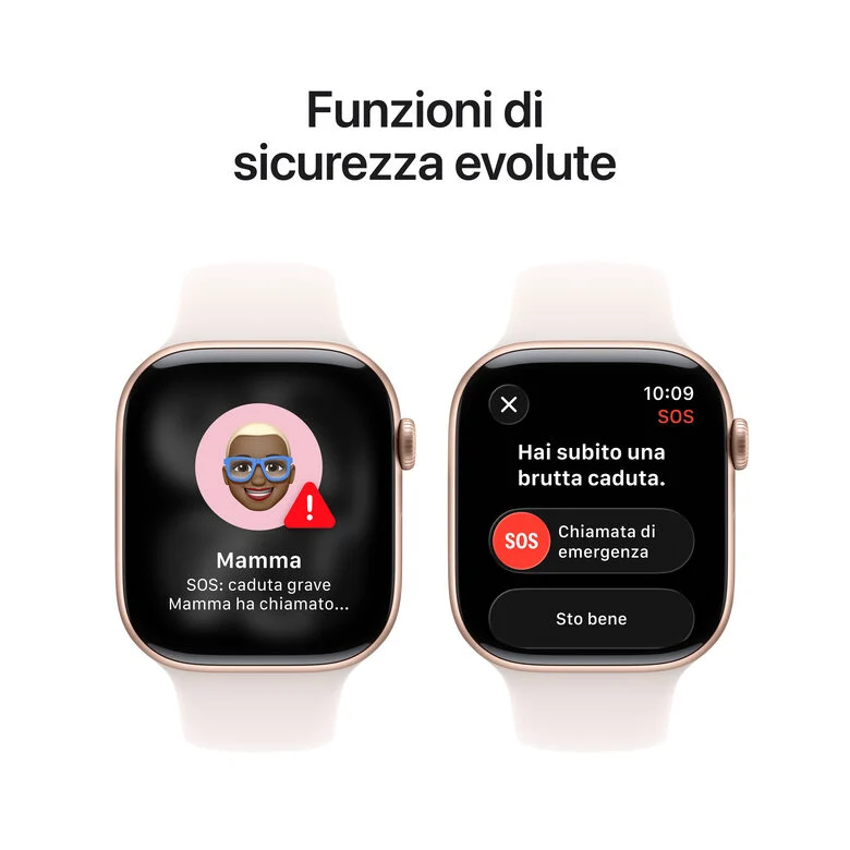 Apple Watch Series 11 GPS 46mm Smartwatch Cassa Alluminio Oro Rosa con Band Rosa Fard - M/L