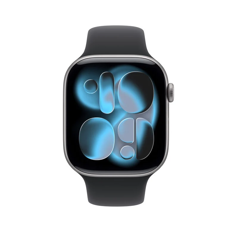 Apple Watch Series 11 GPS 46mm Cassa Alluminio Grigio Siderale con Sport Band Nero - S/M
