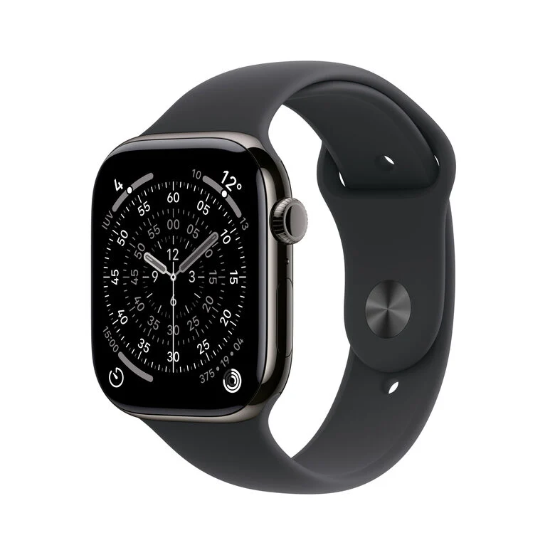 Apple Watch Series 11 GPS + Cellular 46mm Cassa Titanio Ardesia con Sport Band Nero - S/M
