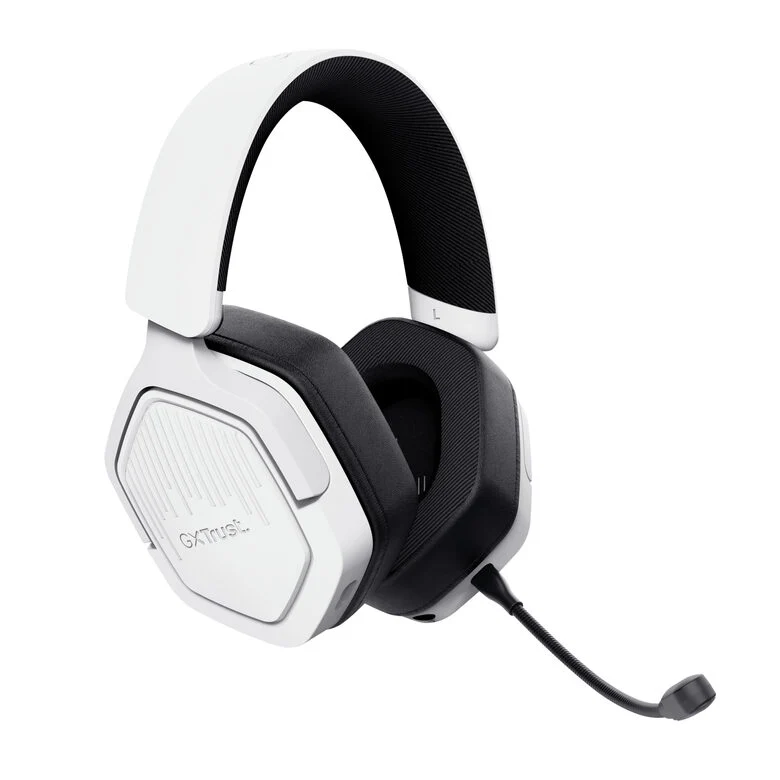 Trust GXT 493W Carus Auricolare Con cavo e senza cavo A Padiglione, Casco Gaming USB Type-C / USB Type-A Bluetooth Bianco
