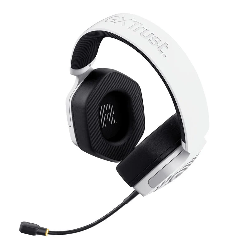 Trust GXT 493W Carus Auricolare Con cavo e senza cavo A Padiglione, Casco Gaming USB Type-C / USB Type-A Bluetooth Bianco