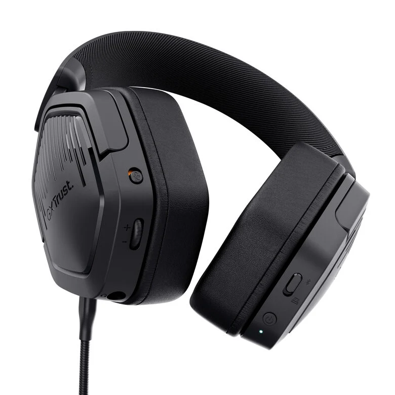 Trust GXT 493 Carus Auricolare Con cavo e senza cavo A Padiglione, Casco Gaming USB Type-C / USB Type-A Bluetooth Nero