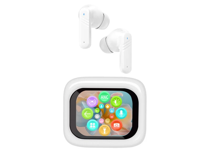 Trevi Cuffie con Traduzione Simultanea AI e Display Touch Screen EAR 100 AID Bianco