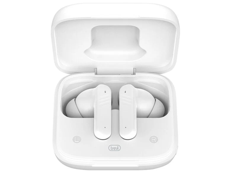 Trevi Cuffie con Traduzione Simultanea AI e Display Touch Screen EAR 100 AID Bianco