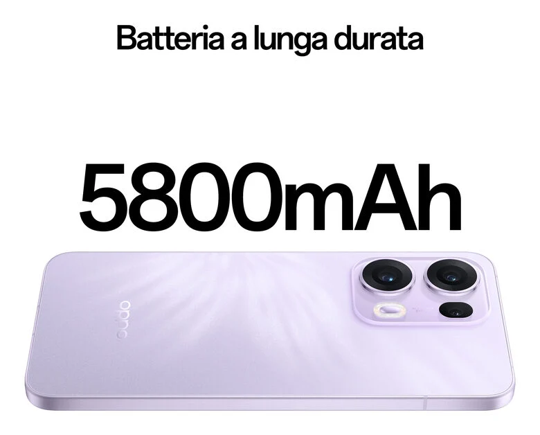OPPO Reno13 Pro 5G AI Smartphone, Tripla fotocamera 50+50+8MP, Selfie 50MP, Display 6.83” 120HZ AMOLED FHD+, 5800mAh, RAM 12GB(Esp4GB/8GB/12GB)+ROM 512GB, [Versione Italia], Plume Purple