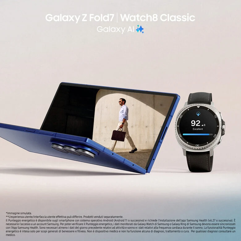 Samsung Galaxy Z Fold7 Smartphone AI, RAM 12GB, 512GB, Display 6,5"/8", Camera 200MP, Batteria a lunga durata, Jetblack