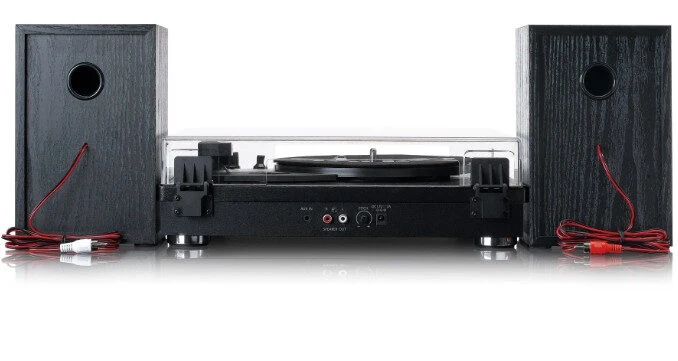 Lenco LS-101BK piatto audio Giradischi con trasmissione a cinghia Con Diffusori Acustici Separati 10W X 2