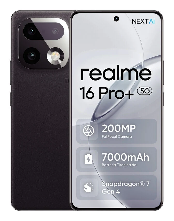 realme 16 Pro+ 17,3 cm (6.8") 5G USB tipo-C 12 GB 512 GB 7000 mAh Grigio