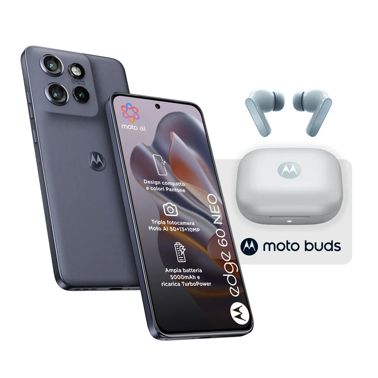 Motorola edge Pack 2x1 60 Neo 8/256 Grisaille + Moto Buds