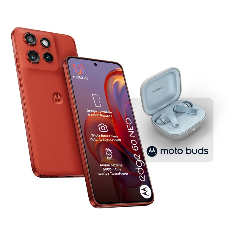 Motorola edge Pack 2x1 60 Neo 8/256 Poinciana + Moto Buds
