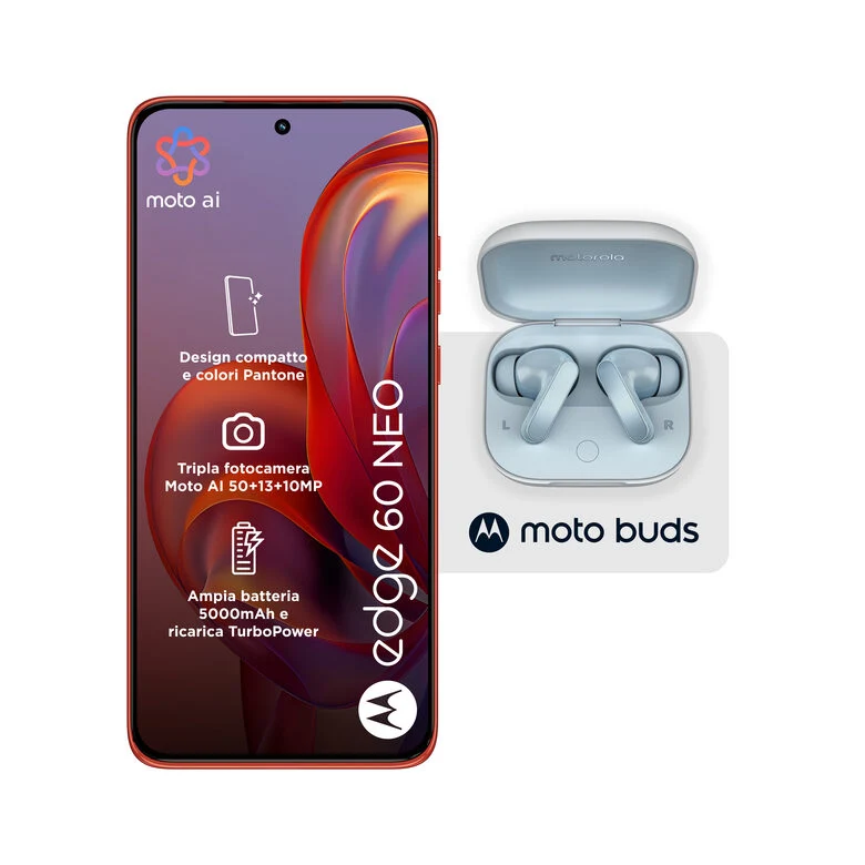 Motorola edge Pack 2x1 60 Neo 8/256 Poinciana + Moto Buds