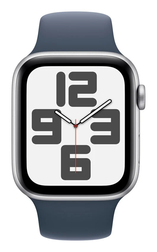 Apple Watch SE GPS Cassa 44mm in Alluminio Argento con Cinturino Sport Blu Tempesta - S/M