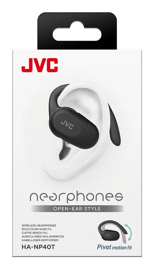 JVC HA-NP40T Auricolare True Wireless Stereo (TWS) A clip Musica e Chiamate Bluetooth Nero