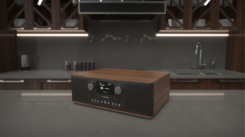 Pure Classic C-D6 Portatile Digitale Nero, Noce