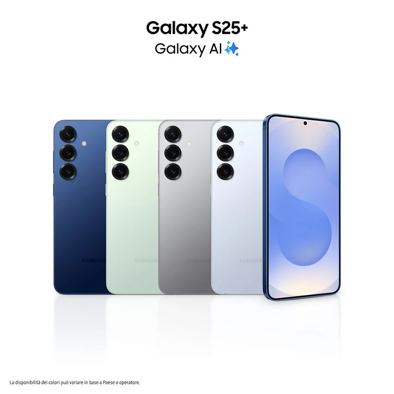 Samsung Galaxy S25+ Smartphone AI, Display 6.7'' QHD+ Dynamic AMOLED 2X, Fotocamera 50MP, RAM 12GB, 512GB, 4.900 mAh, Icyblue