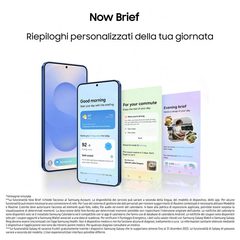 Samsung Galaxy S25+ Smartphone AI, Display 6.7'' QHD+ Dynamic AMOLED 2X, Fotocamera 50MP, RAM 12GB, 512GB, 4.900 mAh, Icyblue