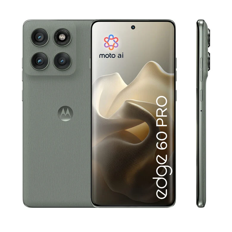 Motorola edge 60 pro con Moto AI (12/512GB, Fotocamera 50+50+10MP, selfie 50MP, Display 6.67" pOLED 120Hz, MediaTek Dimensity 8350, batteria 6000mAh, ricarica 90W, Android 15), PANTONE Shado